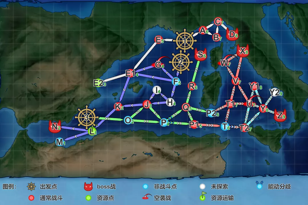 E4 海域地图